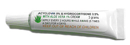 Acyclovir 5% + Hydrocortisone 2.5% With Aloe Vera Cream 3 grams