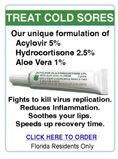 Order Compounded Acyclovir with Hydrocortisone and Aloe Vera for cold sores Online by Clicking Here