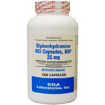 Diphenhydramine 25mg 1000s