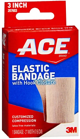 Ace Elastic Bandage 3" with Hook Closure