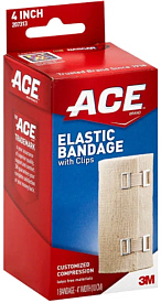 Ace Elastic Bandage 4" with Clips