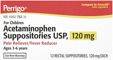 Acetaminophen 120mg Suppositories 12-Count