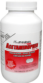 Acetaminophen 325mg Tablets 1000-Count PlusPharma