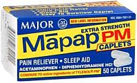 Mapap PM Caplets 50-Count