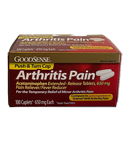 Arthritis Pain  ER 650mg Caplets, 100-Count GoodSense