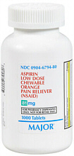 Chewable "Baby" Low Dose Aspirin 81mg