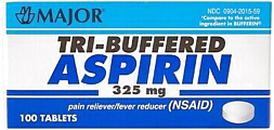 Aspirin 5grain (325mg) Tri-Buffered Tablets 100-Count