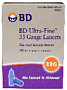 BD Ultra Fine 33G Lancets 100s