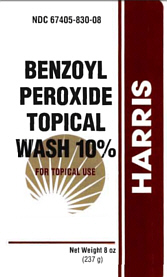 Benzoyl Peroxide Wash 10% 8oz Harris