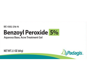 Benzoyl Peroxide Gel 5%, 2.1 oz (60g), Padagis