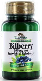 Bilberry 500mg - 60-Count Windmill