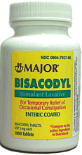Bisacodyl 5mg Tablets (Major Pharmaceuticals)
