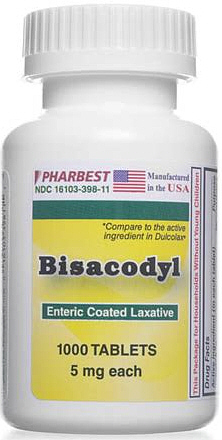 Bisacodyl 5mg Tablets 1,000 Count (Pharmbest)