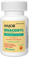 Bisacodyl 5mg Tablets 100-Count (Major brand)