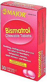 Bismatrol Chewable 262mg Tablets 30-Count Major Pharm