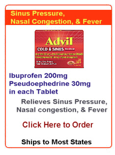 Order Advil Cold & Sinus Tablets Online by Clicking Here