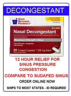 Order Pseudoephedrine 120mg Long Acting Tablets Online by Clicking Here