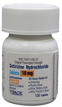 Cetirizine 10mg Tablets 100-Count