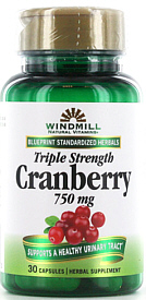 Cranberry Fruit 750mg Capsules 30 Count Windmill