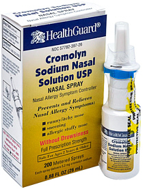 Cromolyn Sodium Nasal Spray 200 Metered Sprays HealthGuard