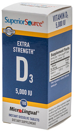 Vitamin D3 Microlingual 5,000 IU Superior Source