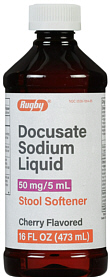 Docusate Liquid 150mg/15ml 473ml, Rugby