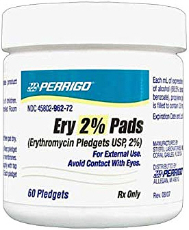 Erythromycin 2% Pads 60-Count Perrigo
