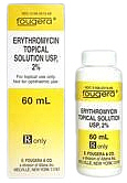 Erythromycin 2% Topical Solution Fougera Brand 60ml