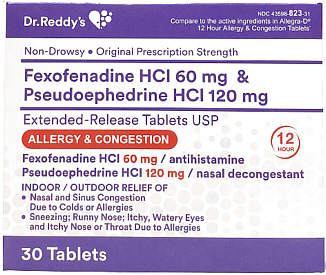 Fexofenadine-D Tablets 30-Count Dr Reddy's