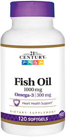 Fish Oil1000mg Softgels 120-Count 21st Century