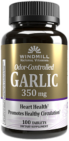 Garlic 350mg Odor-Controlled 100 Tablets Windmill
