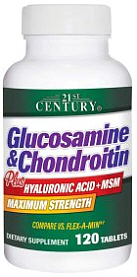 Glucosamine & Chondroitin Plus Hyaluronic Acid and MSM 21st Century