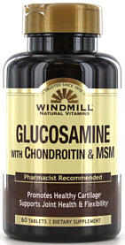 Glucosamine w/Chondroitin & MSM 60 Tablets Windmill