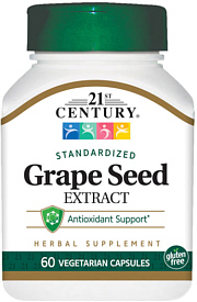 Grape Seed Extract Capsules 60 Count 21st Century