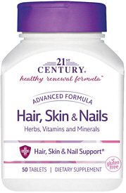 Hair Skin & Nails Tablets 50-Count 21st Century
