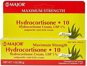 Hydrocortisone 1% Cream with Aloe Vera 1oz Major