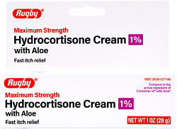 Hydrocortisone 1% Cream with Aloe Vera 1oz Rugby