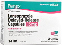 Lansoprazole 15mg 24 Hour Capsules Perrigo 28-Count