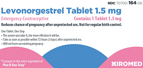 Levonorgestrel Emergency Contraceptive 1.5mg Tablet Xiromed