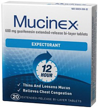 Mucinex Tablets 20-Count