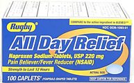 Naproxen 220mg Caplets 100-Count Rugby