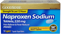 Naproxen 220mg Caplets GoodSense 50-Count