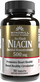 Niacin No Flush 500mg 30 Tablets Windmill