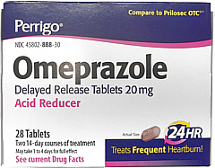 Omeprazole 20mg Tablets Perrigo 28-Count