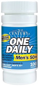 One Daily Men's 50+ Tablets 21st Century 100-Count