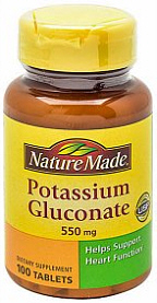 Potassium Gluconate 550mg 100 Tablets NatureMade