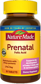 Prenatal Multi Vitamins Folic Acid 90-Count Nature Made
