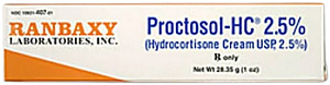 Proctosol-HC 2.5% Cream 1 oz, Ranbaxy Pharmaceuticals