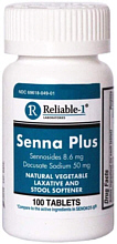 Senna PLUS Laxative Tablets 100-Count Reliable