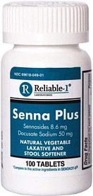 Senna PLUS Laxative Tablets 100-Count Reliable